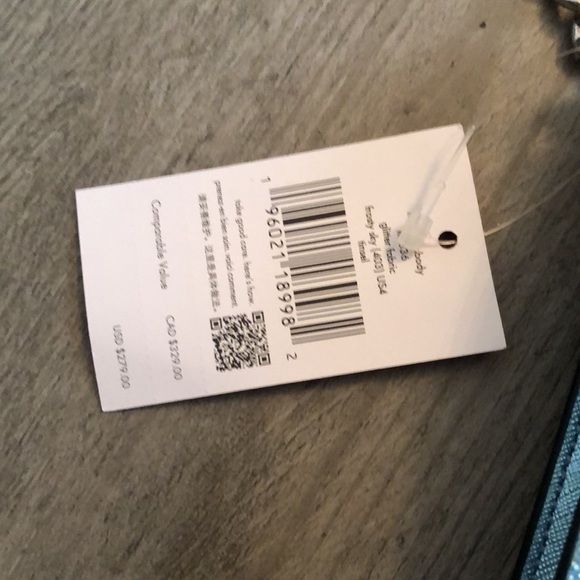 Kate Spade Tinsel Glitter Fabric Flap Crossbody Color Frosty Sky NWT - Picture 4 of 16